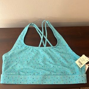 3/$7 Blue confetti swim top or low impact sports bra